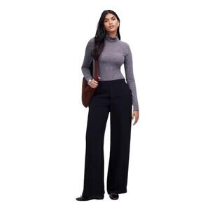 Madewell Pull-On Straight Pants in Crepe Black XXS NWT